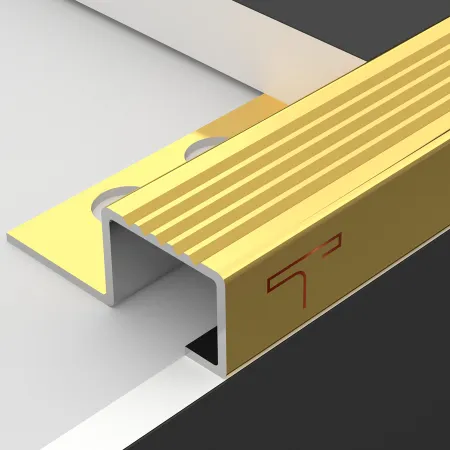 Stainless Steel Stair Nosing Profiles - Anti-Slip Edge Protection