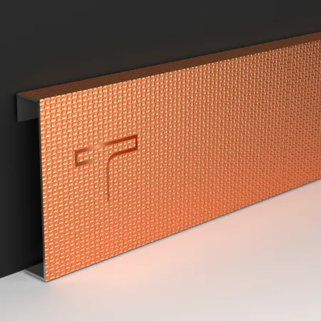 PVD patti on skirting profiles for a clean, defined look