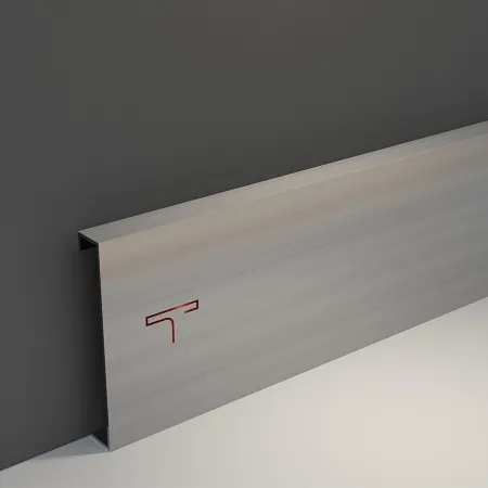 Brushed hairline look skirting trim for professional interiors