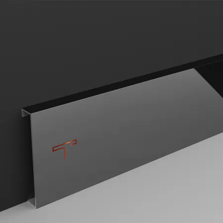 Highly reflective silver mirror finish skirting for stylish spaces