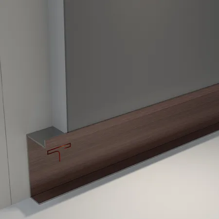 Decorative PVD patti for a luxurious finish on skirting profiles.