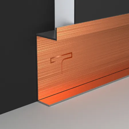 A modern PVD patti on skirting profiles to enhance any room