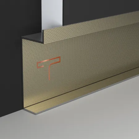 Skirting board profiles with PVD patti for a tidy finish