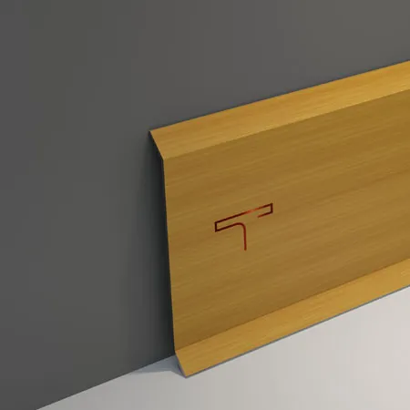 1.  Durable metal skirting for elegant floor transitions