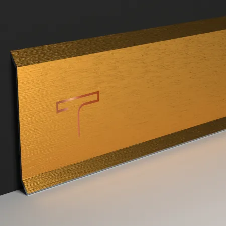 Premium profile skirting with a gold satin finish