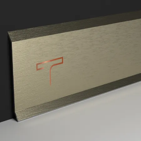 Metal skirting with a unique silver mesh pattern