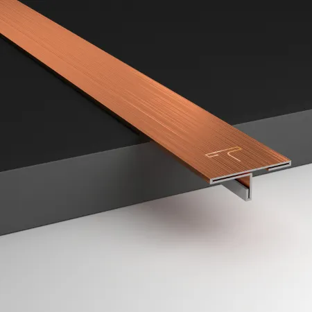 A decorative t patti in stainless steel, t profile