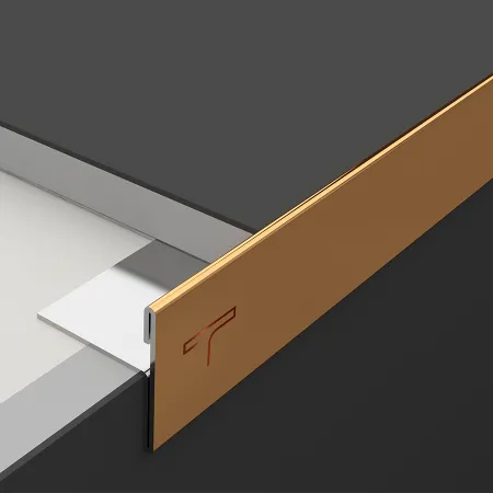 SS T Patti for seamless wall and floor joints